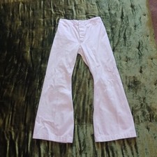 1960's White Cotton Bellbottoms Navy Sailor Pants