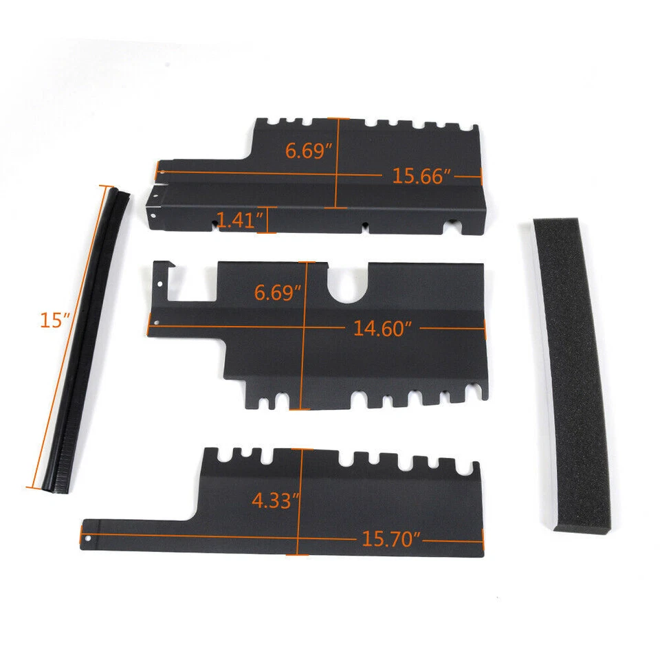 Fit For 2015-2018 Subaru WRX&STi Radiator Cooling Aluminum Plate Panel Kit Black Foto 4 de 4