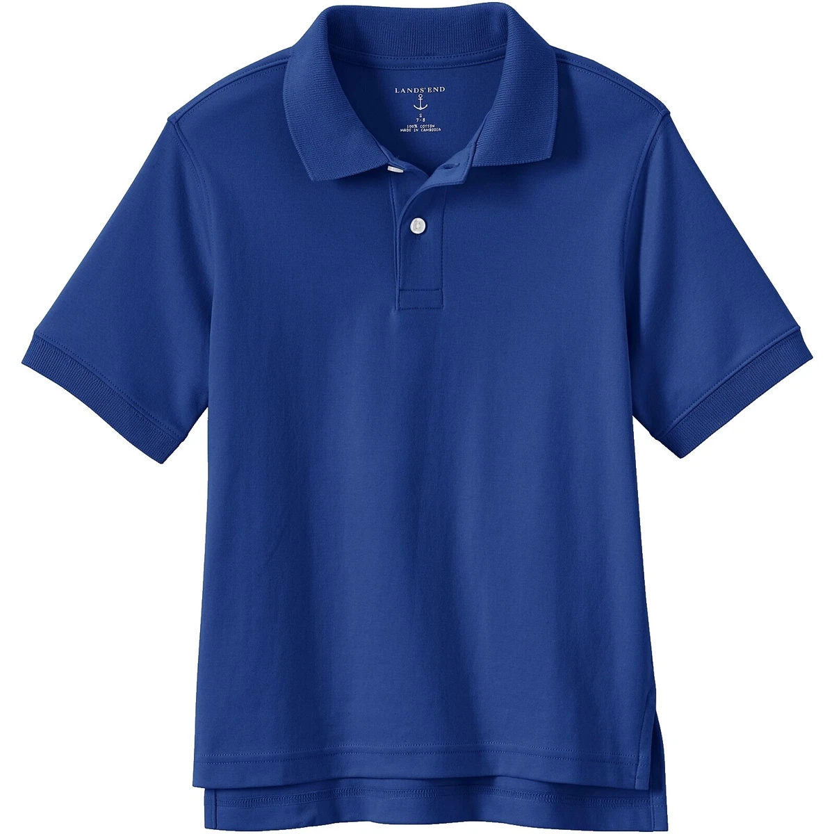 Lands’ End ベロア ポロシャツ USA製 L ネイビー Lands' End ベロア ポロシャツ USA製 L ネイビー LANDS' END