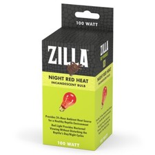Zilla Incandescent Night Red Heat Bulb for Reptile 100 Watt
