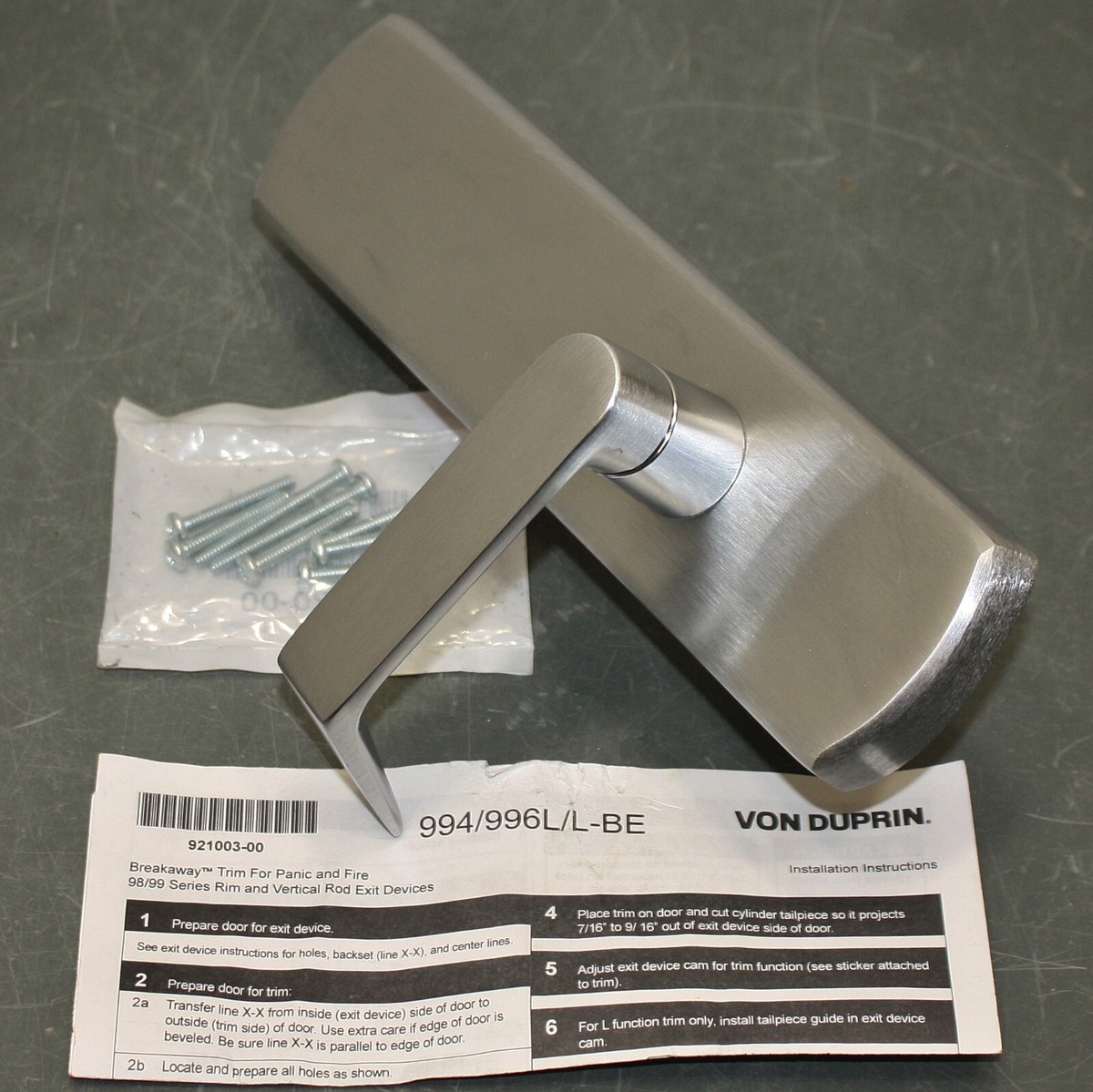 Von Duprin Lever Trim Passage 996L-BE-06-R/V US26D LHR, Reversible