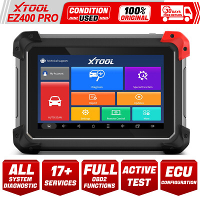 XTOOL USED EZ400 Pro Full Systems Diagnostic Bi-directional Scanner Key Coding