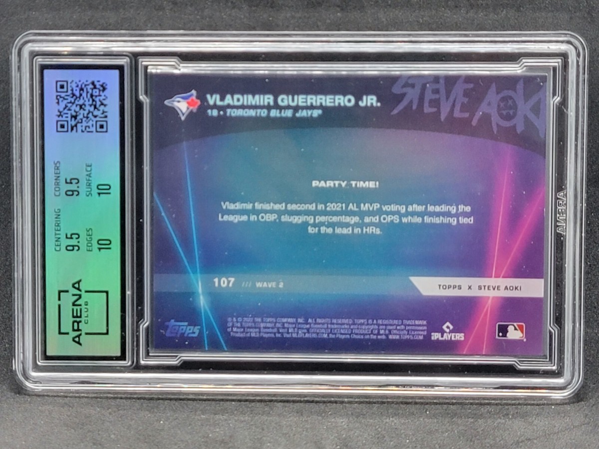 2022 Topps x Steve Aoki Vladimir Guerrero Jr #107 Yellow /25 Arena