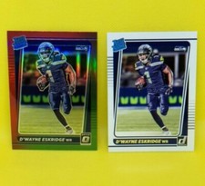 Dwayne Eskridge 2021 Donruss Optic Rated Rookie Holiday Preview Prizm & Base Lot