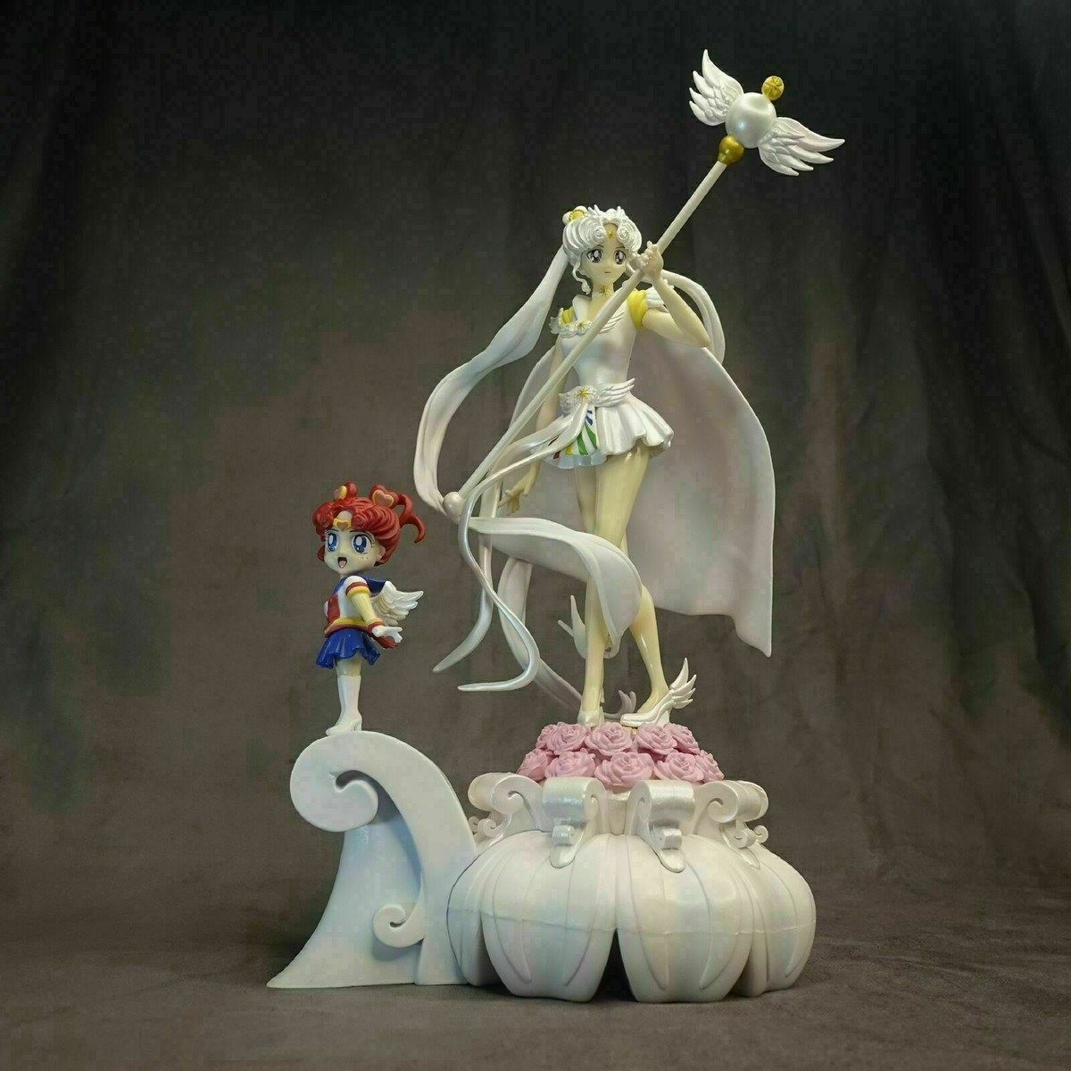 37cm Anime Sailor Moon Crystal Chibi Sailor Cosmos PVC Figure