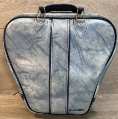Vintage retro 1970s Marble Blue Gladding Leather Bowling Bag | eBay