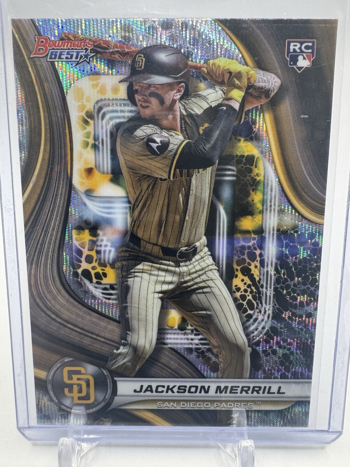 Jackson Merrill 2024 Bowman's Best RC Wave Refractor Rookie #56 Padres