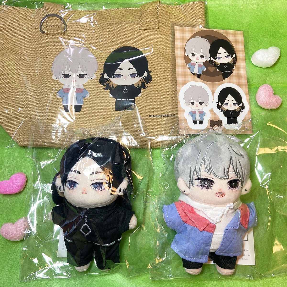 Pink Heart Jam Plush Doll Bag Sticker Set Ryou Kanae Yuki Haiga