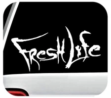 Fresh Life Fishing Boating Decal Sticker for Car Truck Boat Laptop