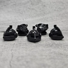5pack Custom Black Knight Helmet w Visor Block Accessory for Minifigs C13TK16