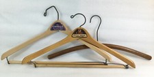 2 Named Wooden Metal Suit Hangers 1 Curved Wooden Hanger