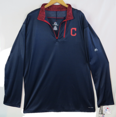 Majestic Cleveland Indians/Guardians Coolbase Quarter Zip Size 5XL - Picture 2 of 3