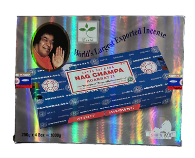 Satya Nag Champa Incense Sticks Blue Box Pick 15 40 100 250 gms