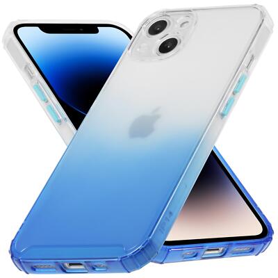 Clear Back Cover Handy Hülle für iPhone 14 Silikon Slim Case Schutzhülle Bumper