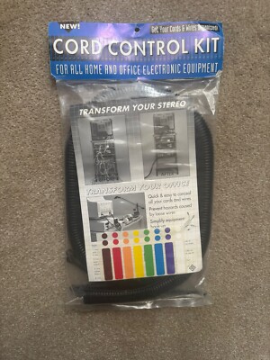 Kabel Control Kit Kabel oder Draht Concealer und Organizer 6 Fuß schwarz