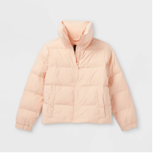 coral puffer coat