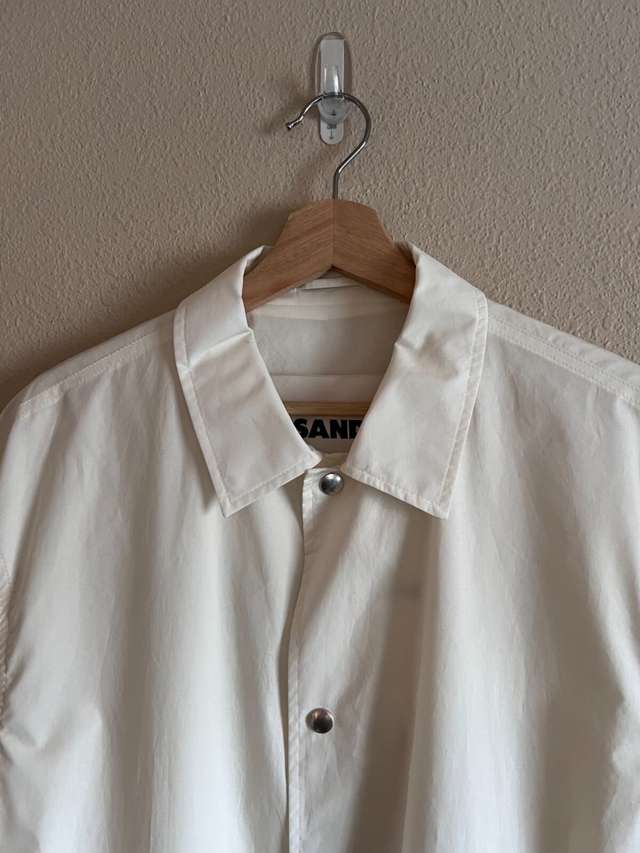 Jil Sander Poplin Shirt Jacket White - Size 50 - White - NEW