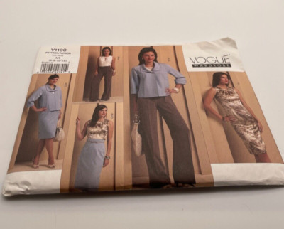 Vogue Patterns V1100 Misses Jacket Dress Skirt Pants Vogue Wardrobe AA 6 8 10 12