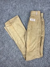 Vintage 70  s Levis Corduroy Pants Womens 22x33 Beige Talon Boot NOS