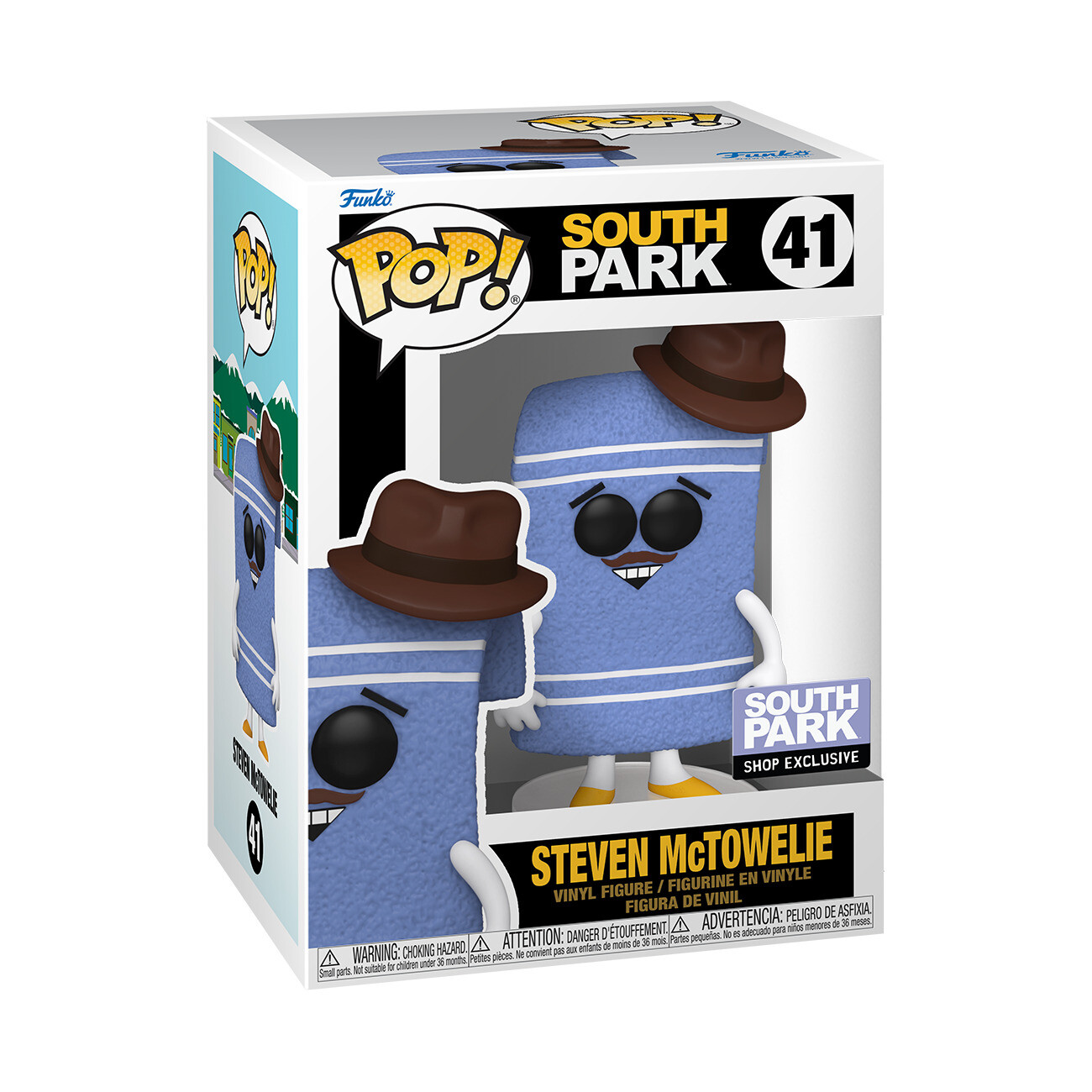 Funko Pop! Steven McTowelie #41 South Park Shop Exclusive + Sticker New  Mint