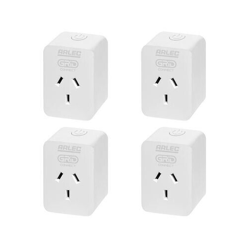 Arlec Grid Connect Smart Plug In Socket With Energy Meter - 4 Pack - Picture 1 of 5