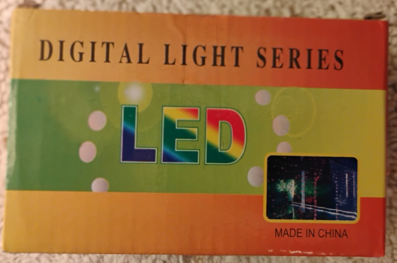 String Of LED  Lights. 20 Lights On 10 Foot String. Battery Operated. clothespin