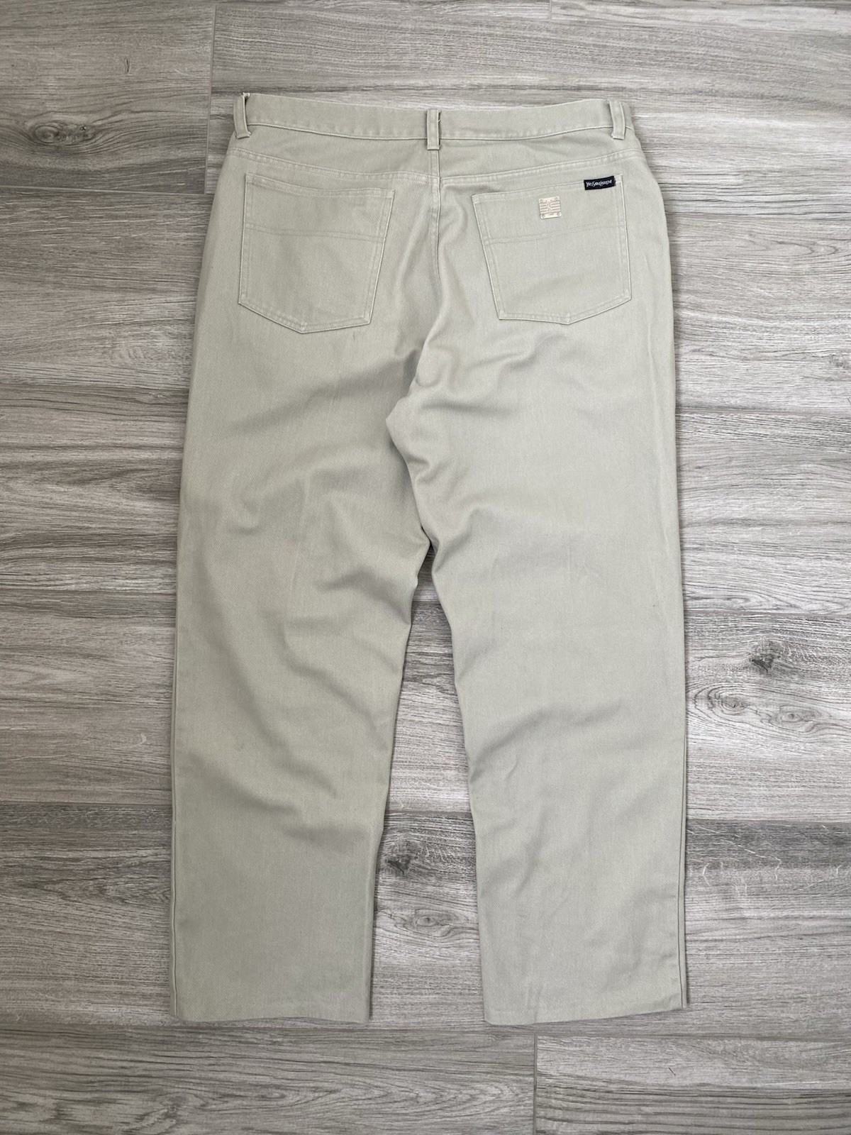 Pantalone jeans vintage Yves Saint Laurent logo metallo taglia 38 32