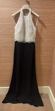 40IT - Valentino Black and White Embellished Dress Gown - With Tags