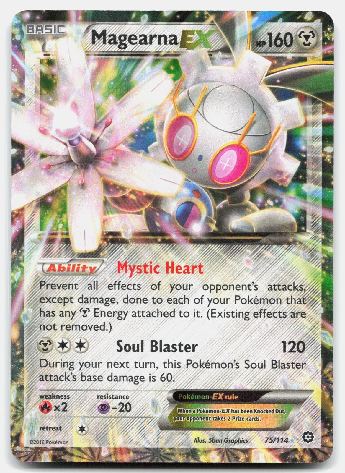 Steam Siege Magearna EX 75/114 NM Holo Pokemon EX Rare Tcg Card