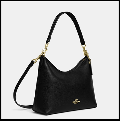 COACH CR148 Laurel Shoulder Bag Soft Pebble Leather Black Outlet COACH CR148 Laurel Shoulder Bag Soft Pebble Leather Black Outlet