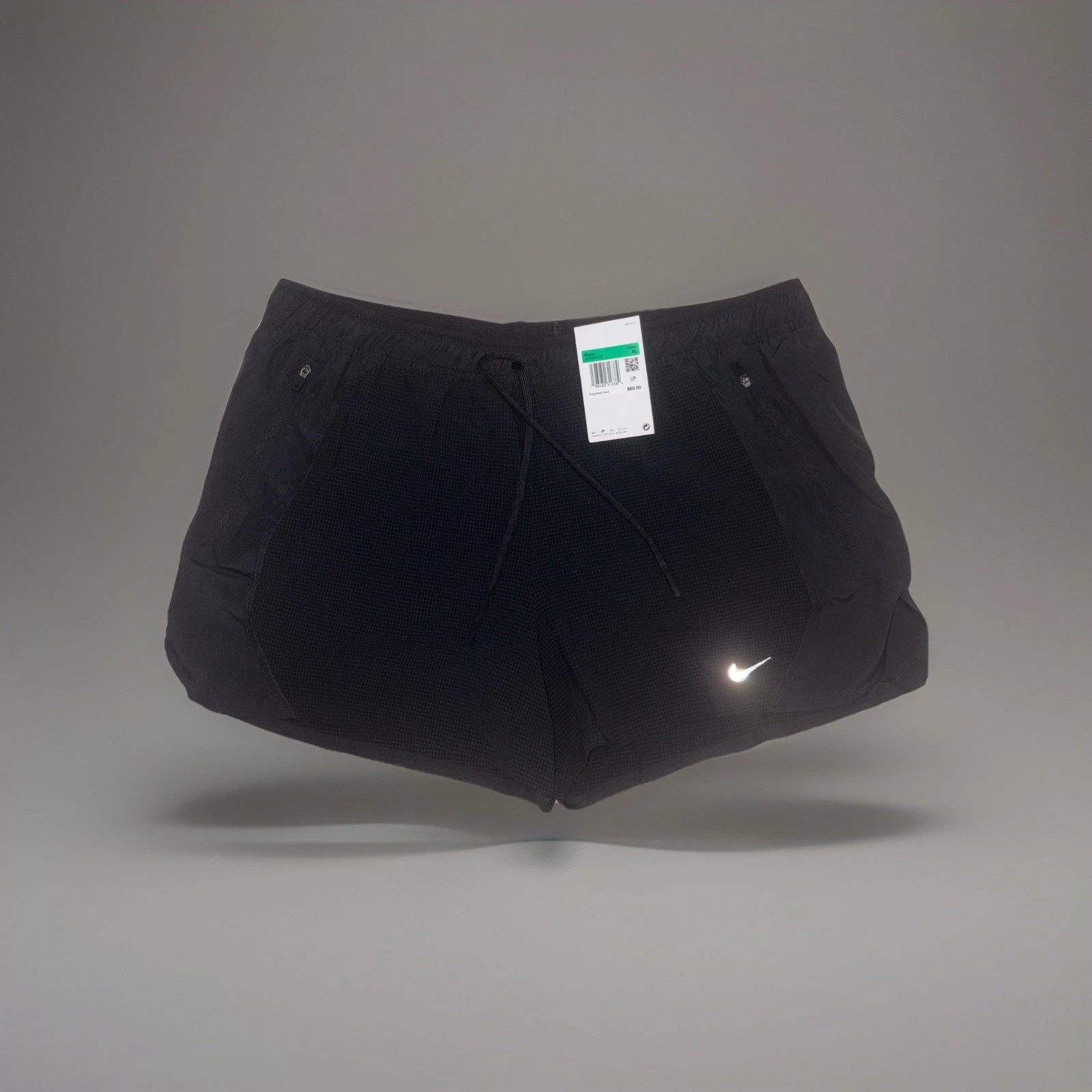 Nike Running Men’s DRI-FIT ADV Mid-Thigh Lined Shorts Black Sz XLarge NWT $80