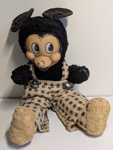 Vintage 1940's Gund Rubber Face Mickey