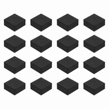 16 Pcs Single Sided Speaker Isolation Feet Pads, 30mmx15mm Foam Base Pads, Black