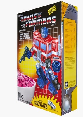 SDCC 2026 Hasbro Transformers Optimus Prime & Autobot Jazz  Cereal Box PREORDER