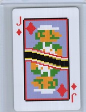 Nintendo Super Mario Bros Luigi 8-bit Pixel Art Playing Card Jack of Diamonds