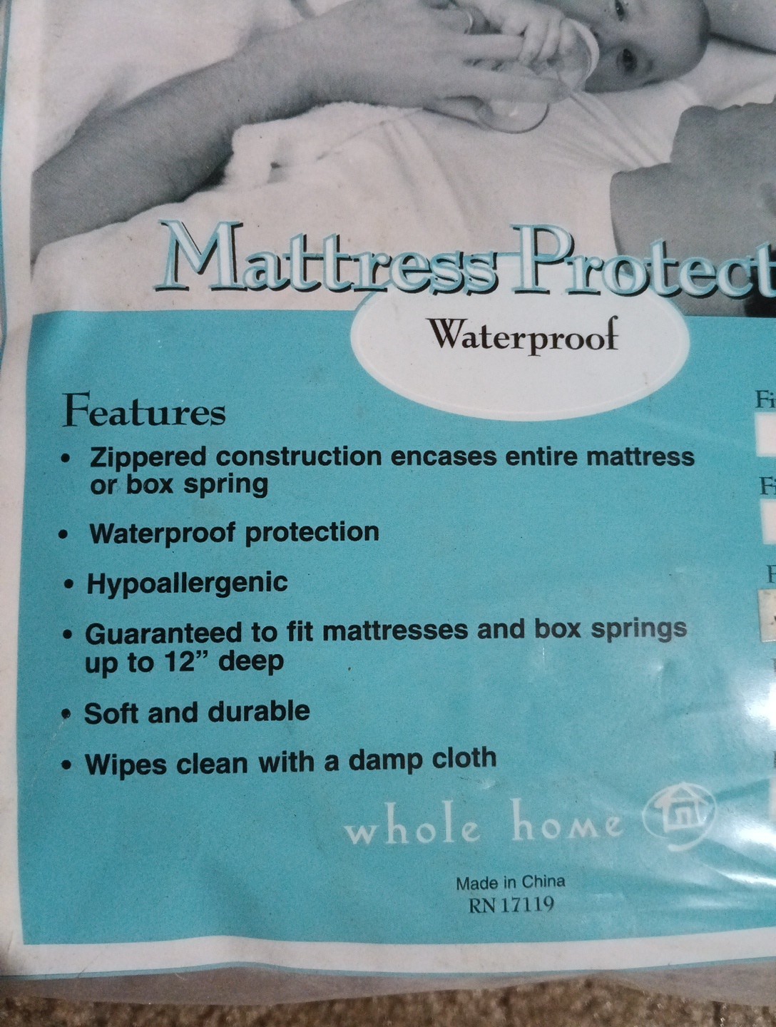 Queen size Zippered Soft Vinyl Mattress Protector Cover Fit 12" Deep Waterproof