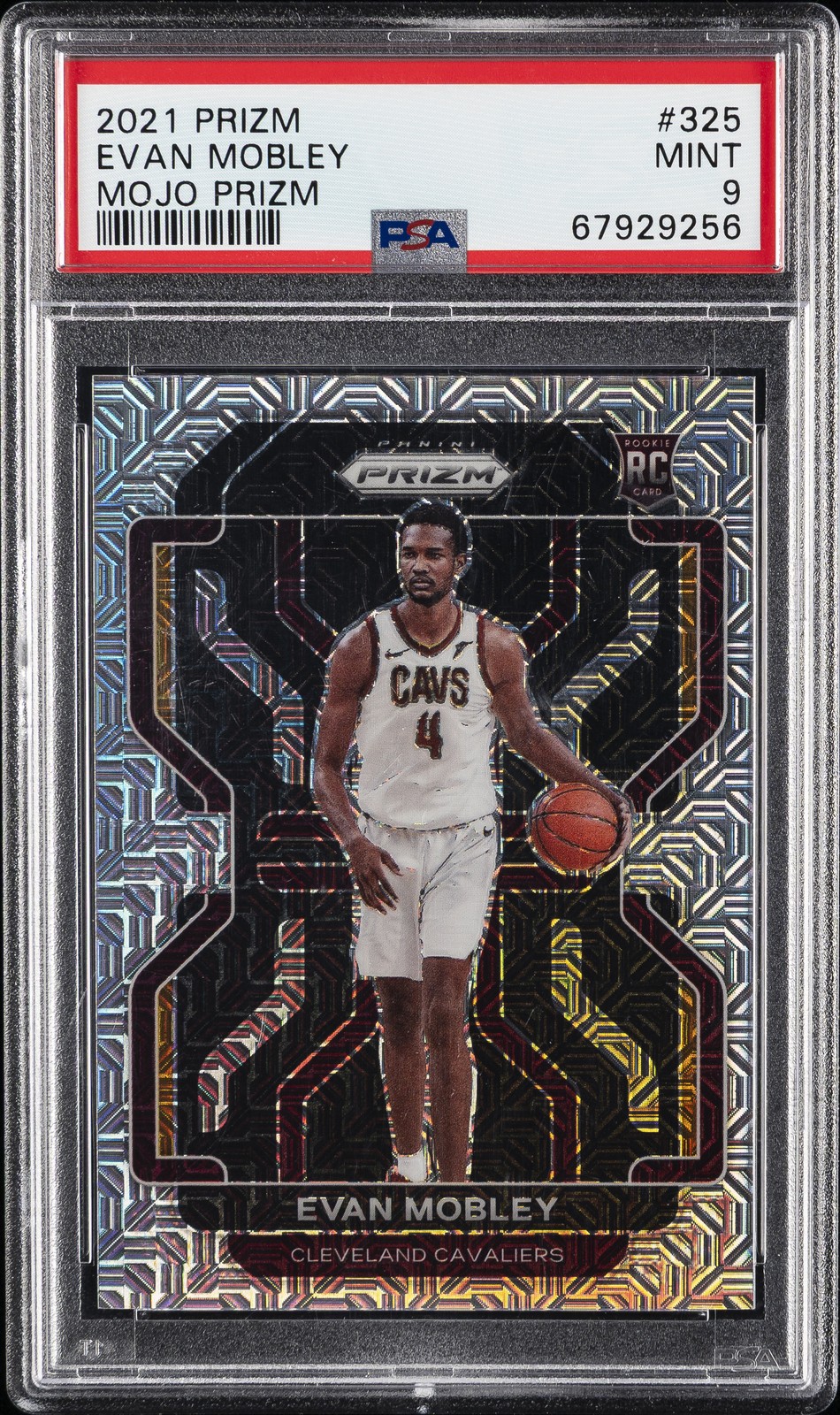 2021 PANINI PRIZM MOJO PRIZM #325 EVAN MOBLEY 9/25 PSA 9