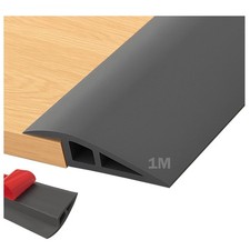 Selbstklebendes Übergangsprofil PVC 1m x 7cm Schwarz Bodenleiste