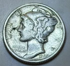 1942 S Silver Mercury Dime DOUBLE DATE & MINTMARK DIE ERROR