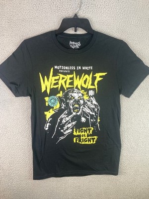 Motionless In White T Shirt Mens Small Black Werewolf Flight or Fright Horror