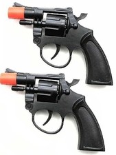 2 Magic Source Police Style 38 Super Cap 8 Shot Revolvers Caps Not Included