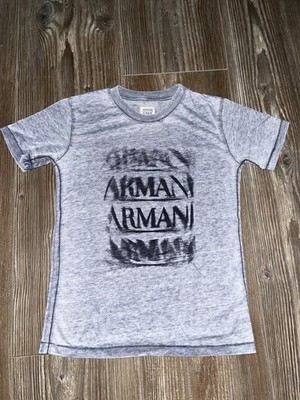 Armani Junior T-Shirt Kinder Jungs Kids Blau Gr. 142 / 10A Sommer Shirt