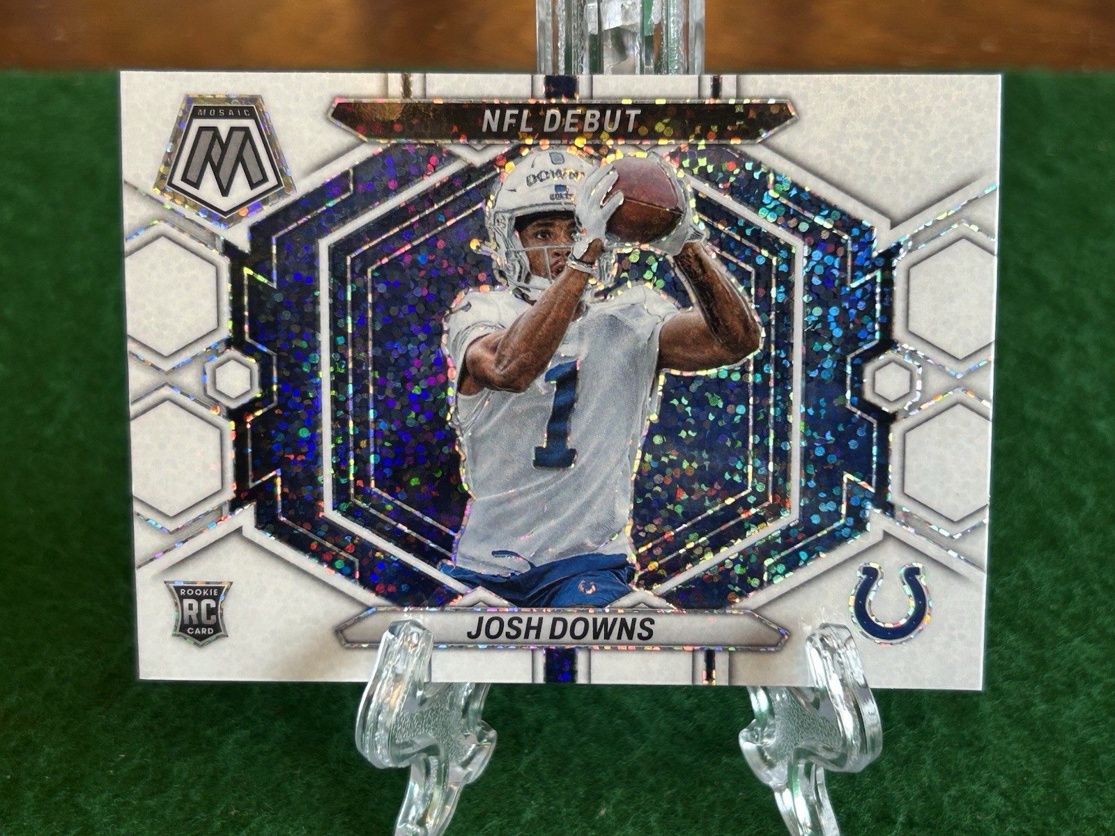 2023 Panini Mosaic White Sparkle Prizm #ND-15 Josh Downs (RC) Colts Rookie SSP