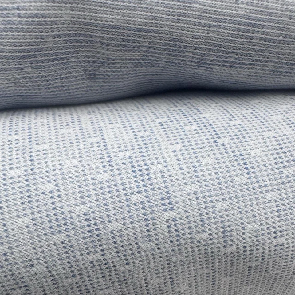 Cotton Knit Blue And Grey Fabric Bundle 2 Pieces For Sewing - Image 2 of 4