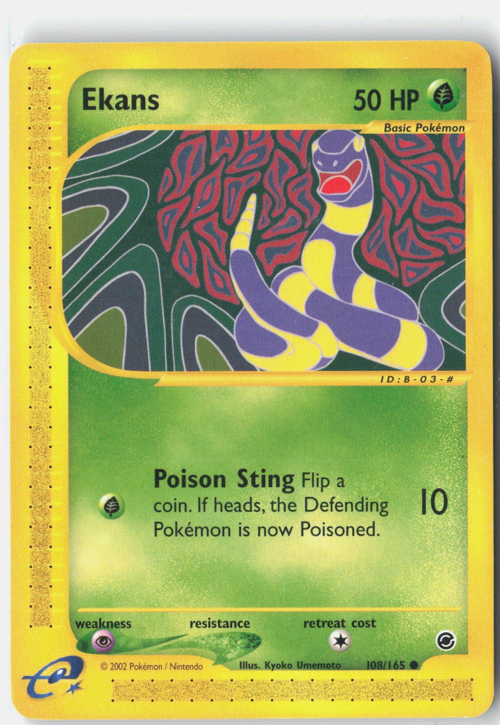 Ekans Expedition 108/165 Pokemon Card