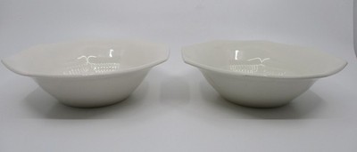 NIKKO CLASSIC WHITE - 2 CEREAL BOWLS - 6 3/4''  1202C