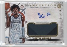 2022-23 Topps Inception OTE Overtime Elite Relic /149 Bryce Griggs Auto 16hd