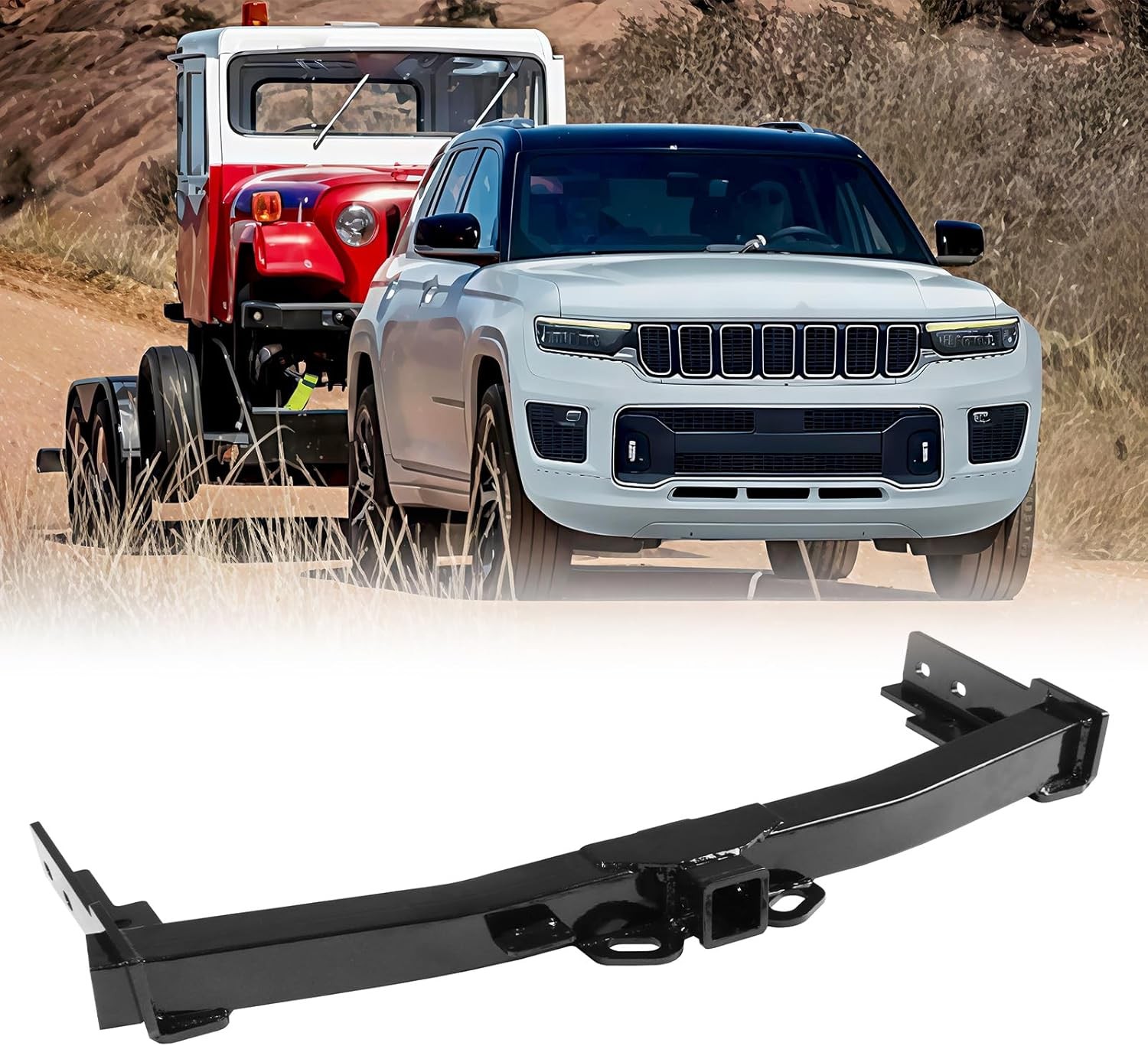 2" Trailer Hitch Receiver For 2021-2026 Jeep Grand Cherokee L 3-ROW Class III