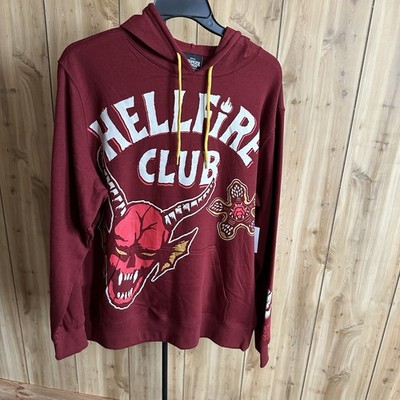Stranger Things Netflix Hellfire Club Red Hoodie Season 5 NWT L