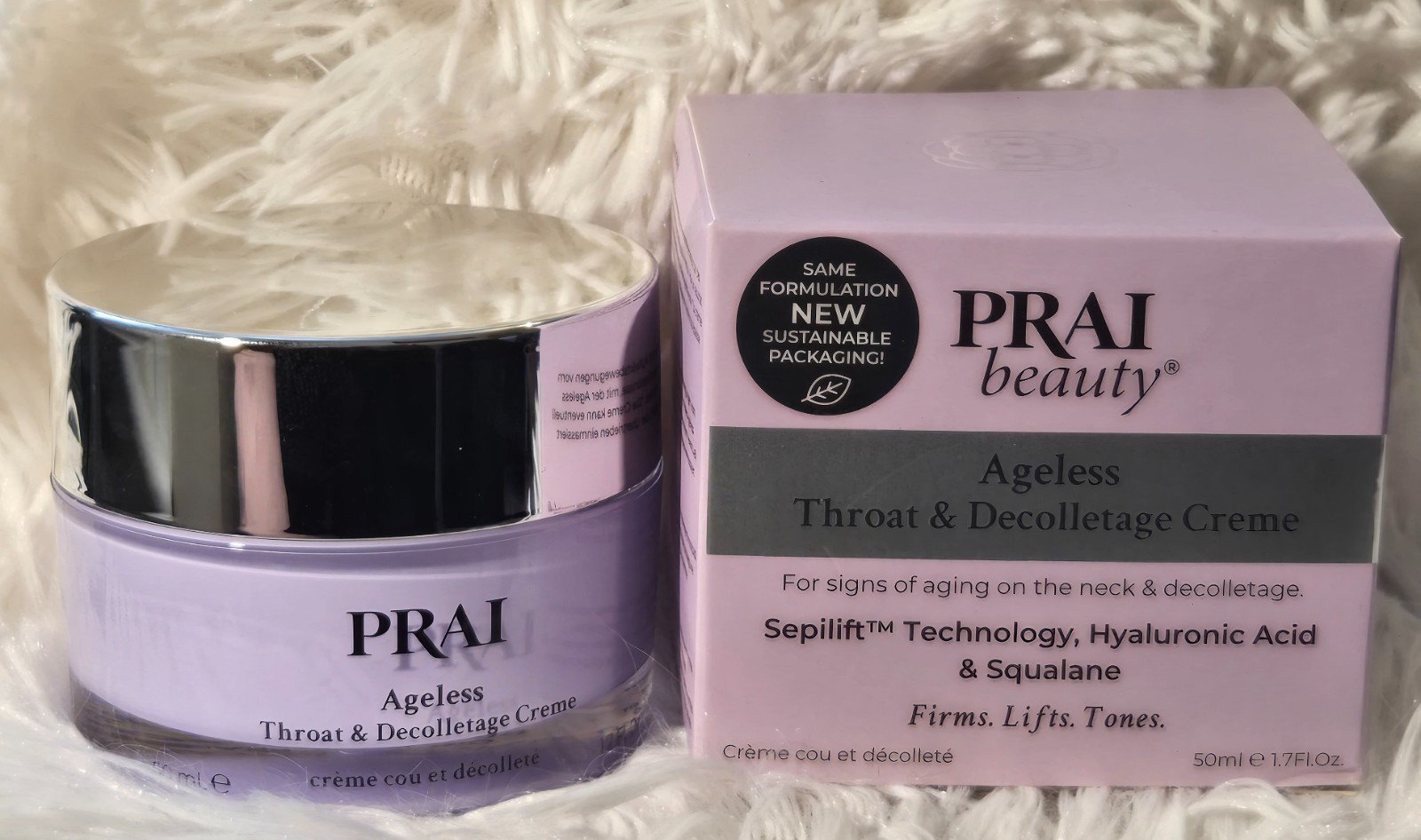Prai Beauty Ageless Throat & Decolletage Creme Firms Lifts & Tones 50ml